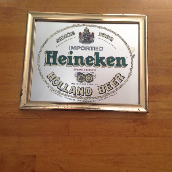 Heineken Holland Beer Bar Mirror Van Munching - Picture 5 of 10